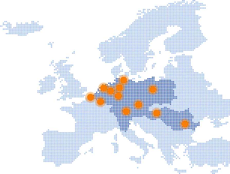 European transport network with Unitrans Bohemia routes